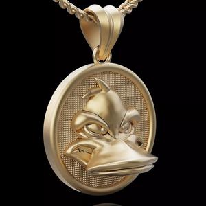 Duck pendant  silver gold jewelry printable 3D model