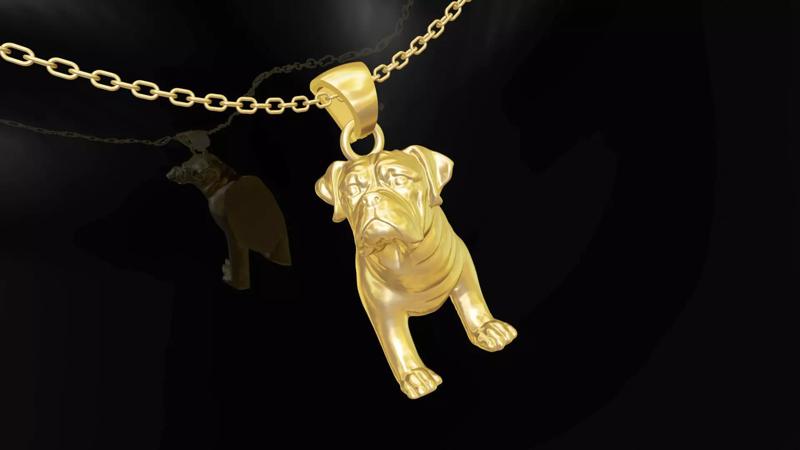 Dog gold pendant jewelry