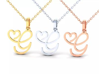 G  VALENTINE PENDANT HANDMADE FONT