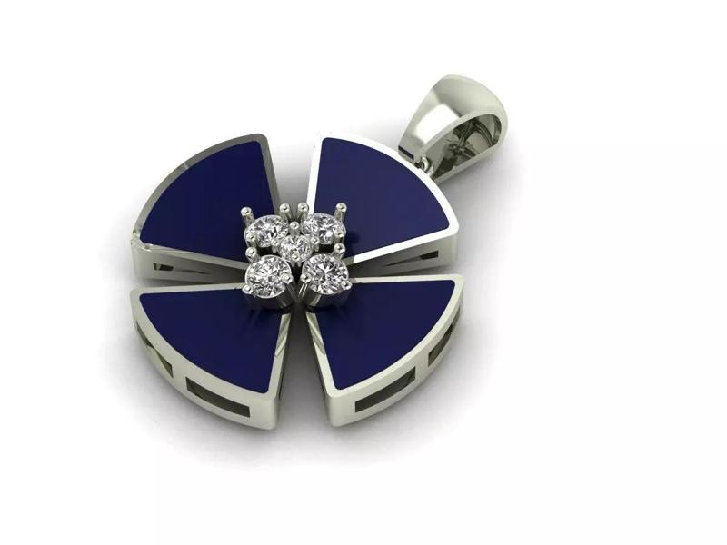 Flower model pendant