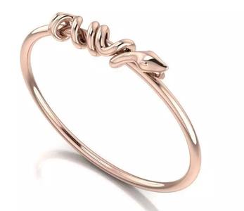 Snake rose gold ring