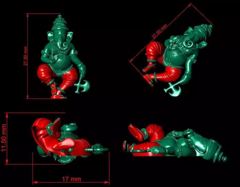 Ganesha  Pendant Murthi Pendant 3D Model