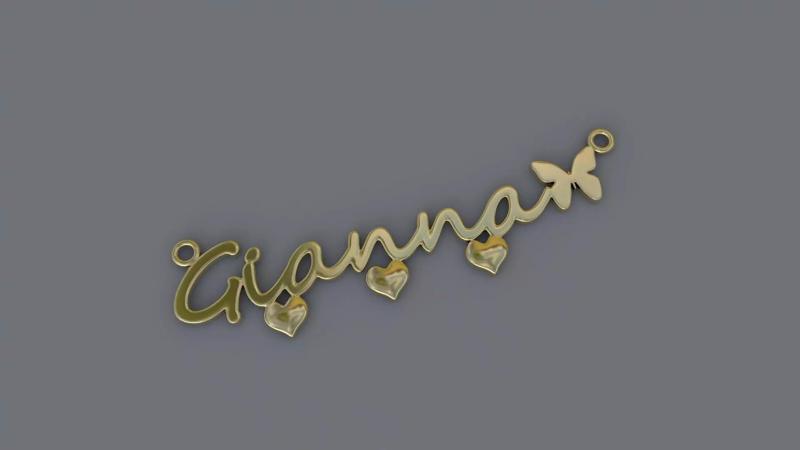 Jewelry Necklace Pendant Gianna 3D Print