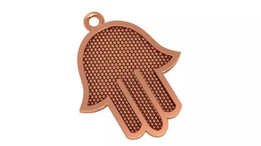 Hamsa Hand Plain Gold Pendant Necklace