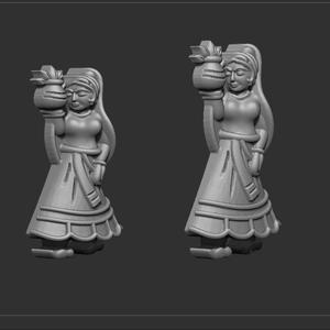 Stand girl with kolshi