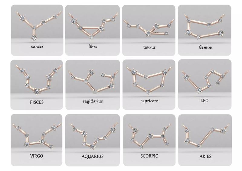 zodiac symbols necklaces collection 76-MPC