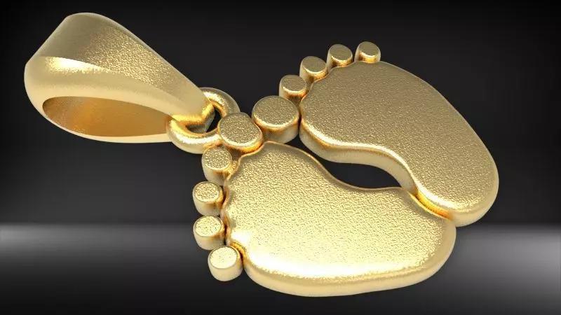 pendant baby foot baby-heels pregnant moms jewelry