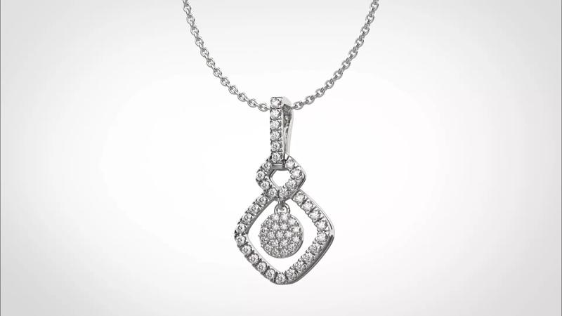 PE05 Classic Solitaire Pendant half ct CAD STL 18K  3g