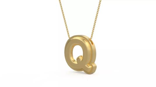 Model 1200 Q Initial Letters Charm Balloon 20mm