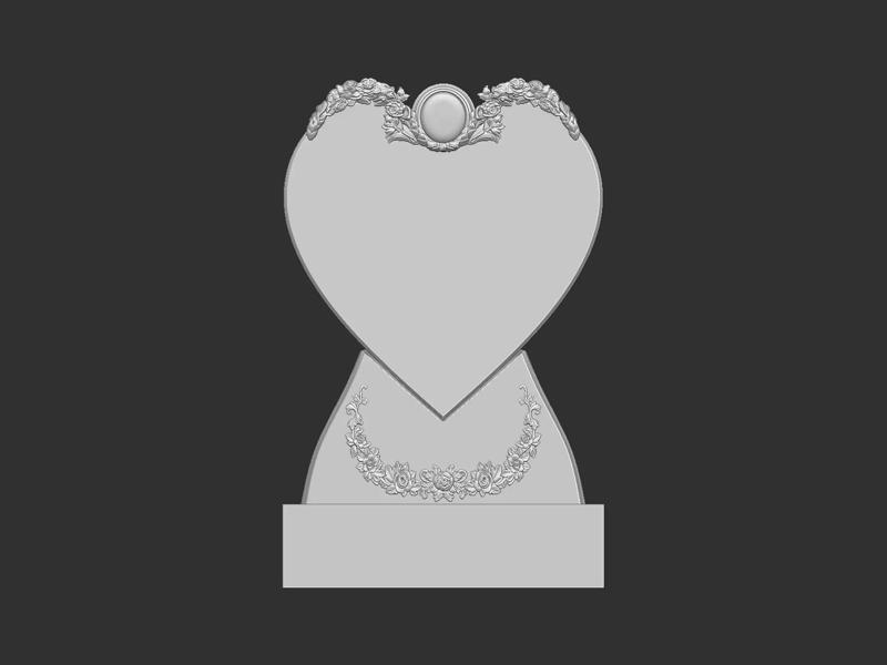 Heart Shaped Memorial Tombstone