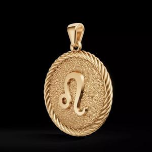 Leo Zodiac Pendant  Double-Sided 3D Jewelry Model