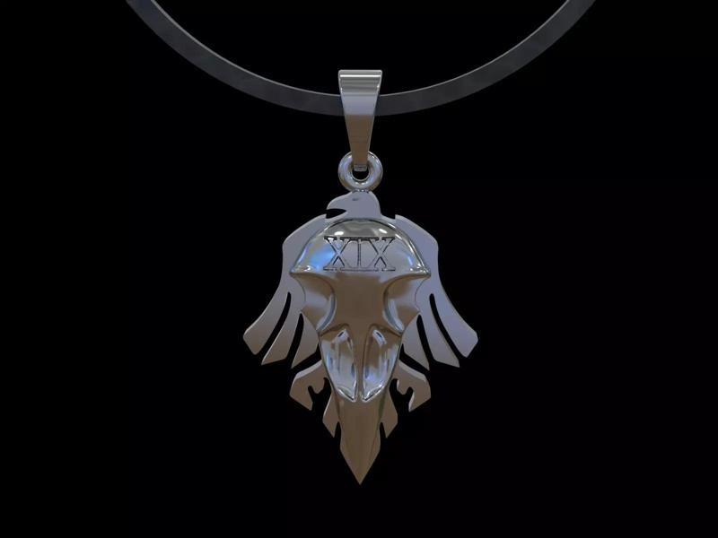 Raven Skull pendant