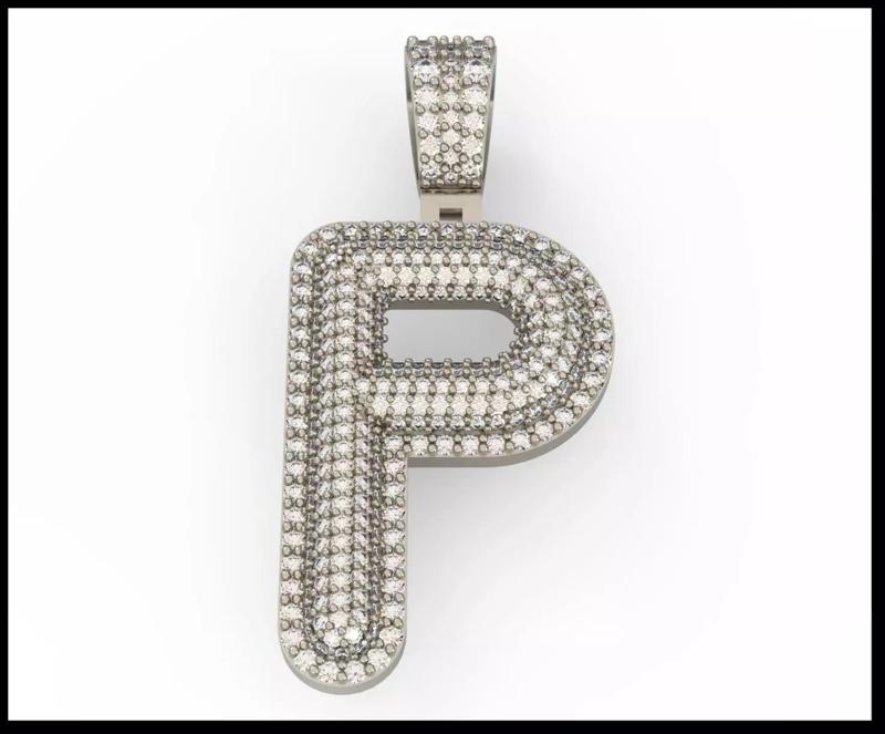 P BUBLLE FONT PENDANT