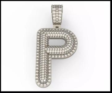 P BUBLLE FONT PENDANT