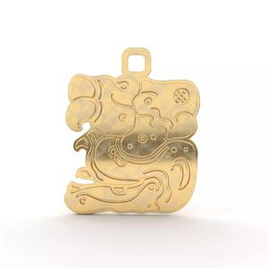 Mayan native glyph pendant 07