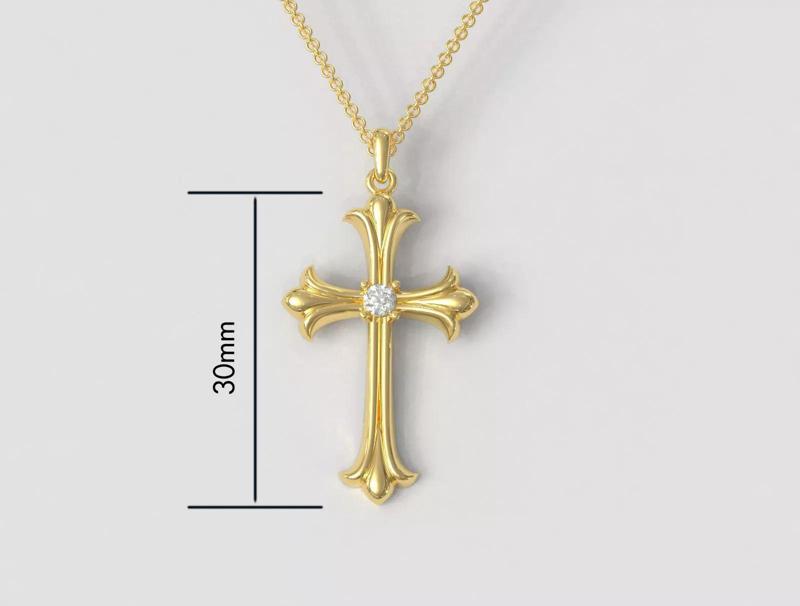 Gothic Cross Pendant - 30mm