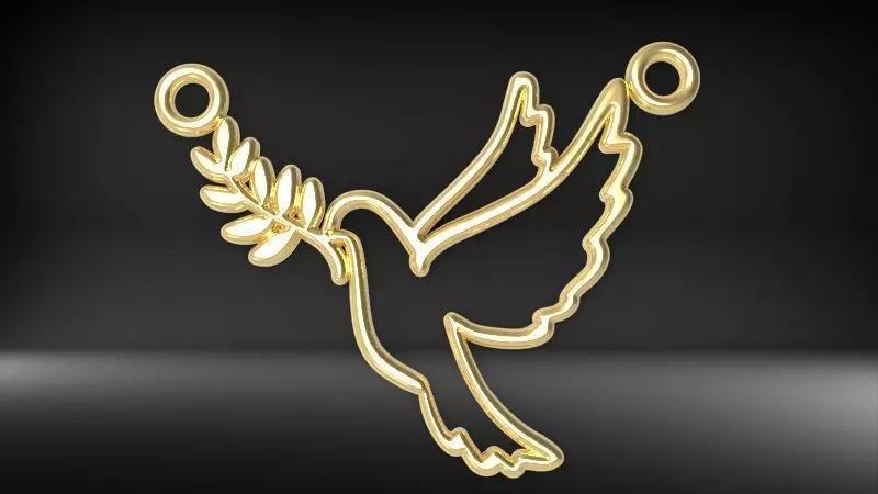 Dove pendant pigeon Light Weight Hollow Jewelry