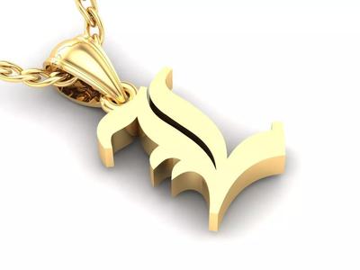 L Letter Pendant Alphabet Version 6