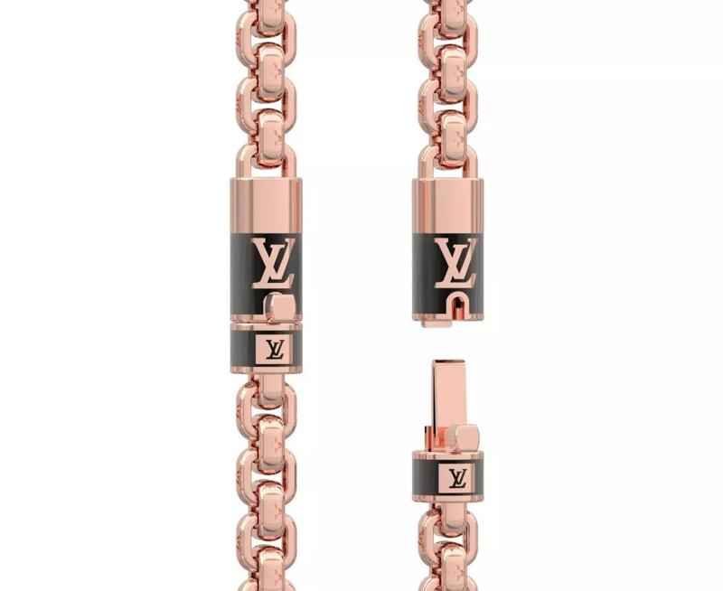 louis vuitton kilitli zincir kolye bileklik