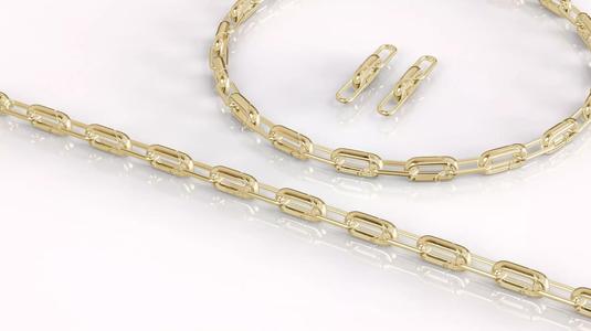 Jewelry Necklace Bracelet Earring Gold Set Editable 3DM