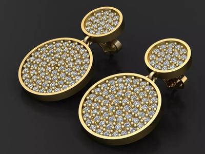 Shining-earrings 3D model pendant 3d printable model  pendant