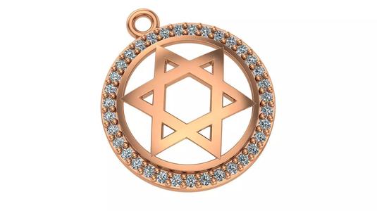 Star of David Necklace Charm Pendant