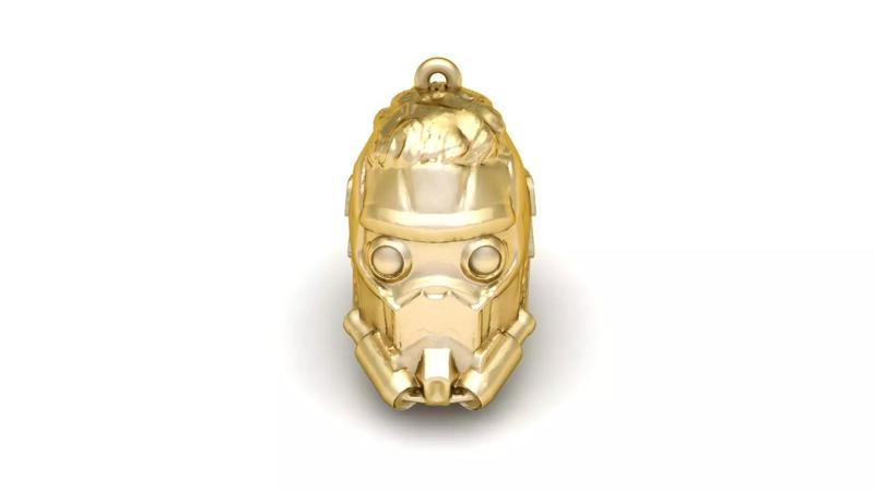 Star Lord Helmet Pendant 3d printable Model