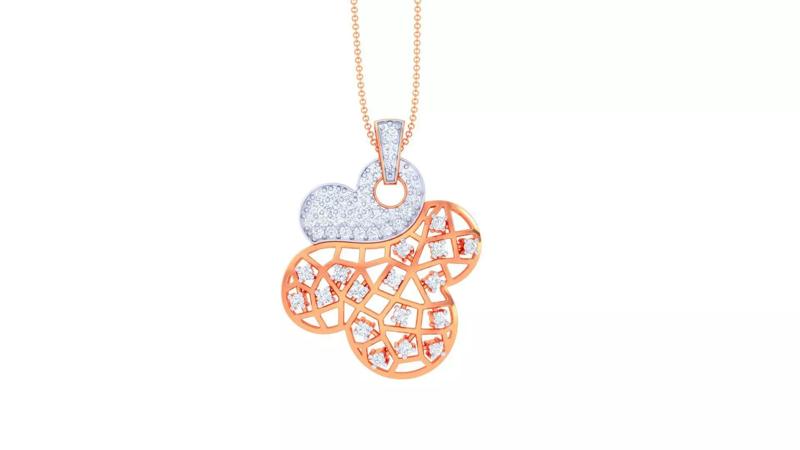 Wire Mesh High Jewelry Pendant Earrings Set 3dm stl obj mtl