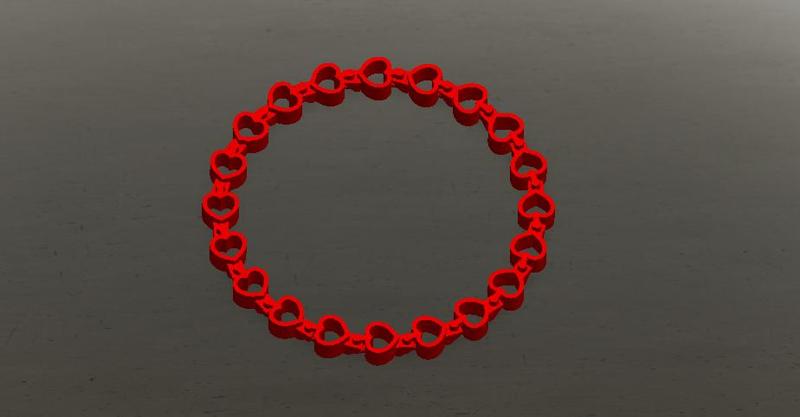 NECKLACE HEART STYLE ( COLLAR )