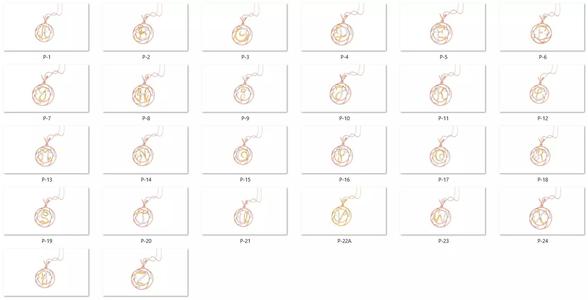 26 Alphabet letter Initials Pendants Charms