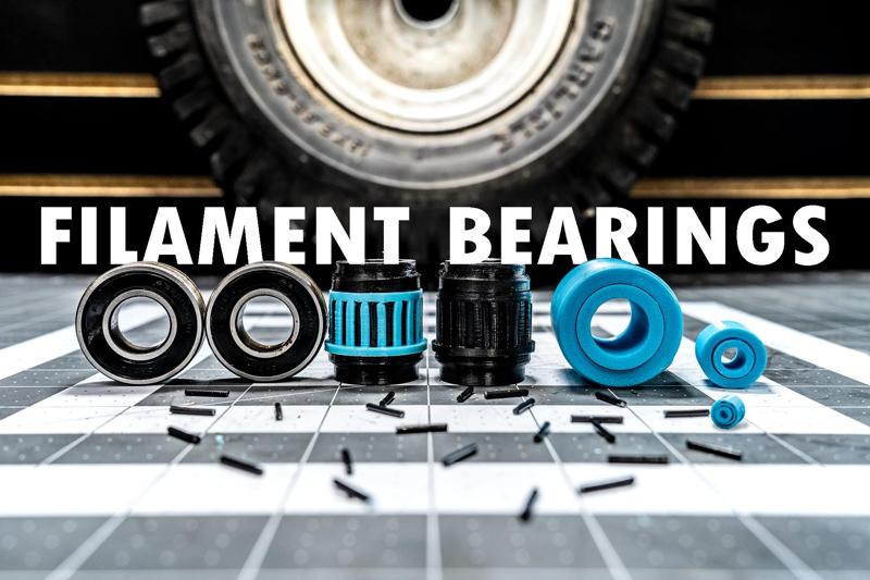 Filament Bearing Kit - 3 Fully 3D Printed Bearings