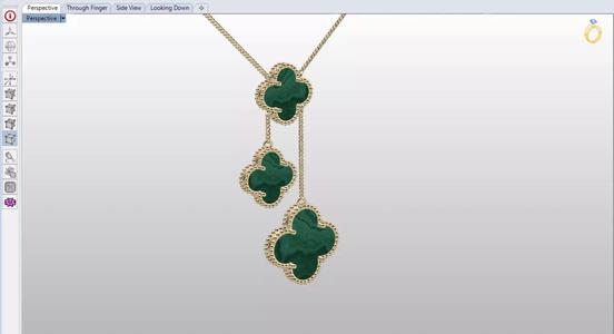 Alhambra necklace 3 flowers