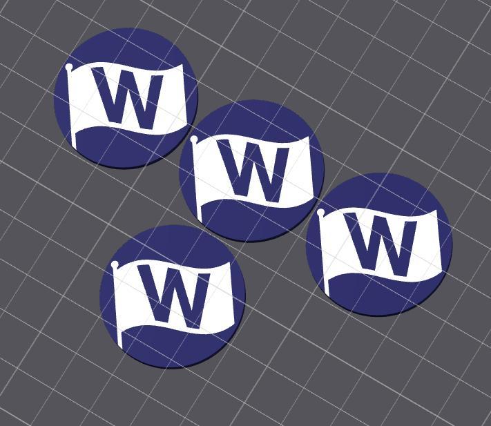 Chicago Cubs - Fly the W - Tire Valve Stem Cap