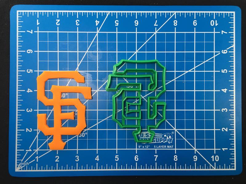 SF Giants Fondant Cookie Cutter Set Multiple Sizes