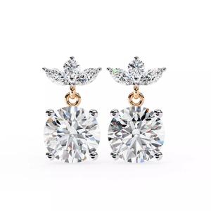 Diamond Studs Earrings 360 animation renders 3dm stl details