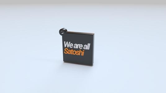 Bitcoin Keychain - Block "We are all Satoshi"