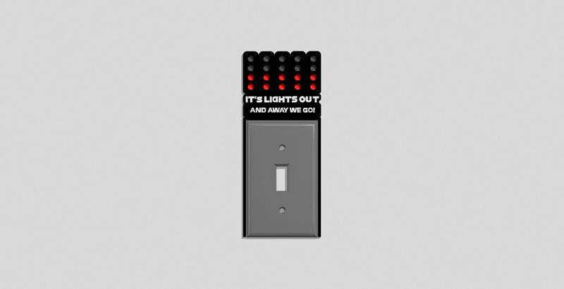 it's lights out and away we go F1 lightswitch cover