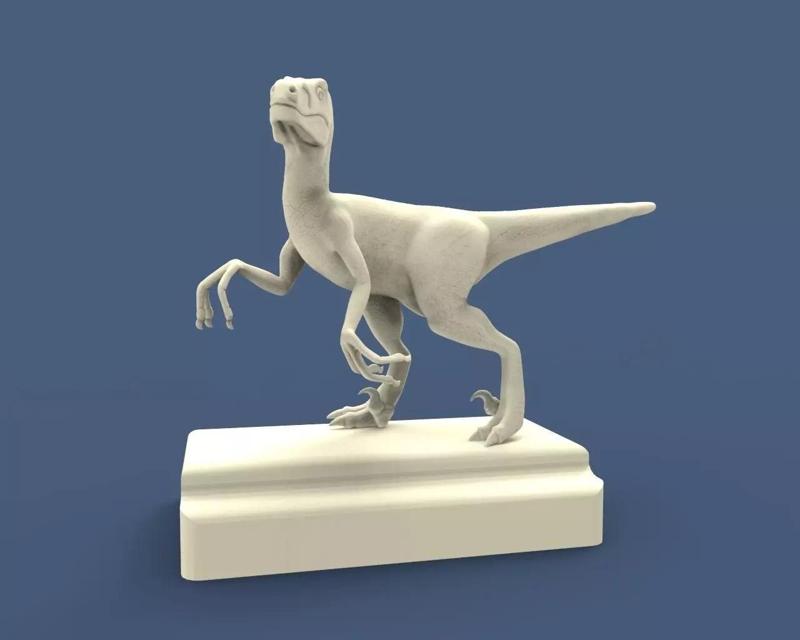 Raptor statue of dinosaur