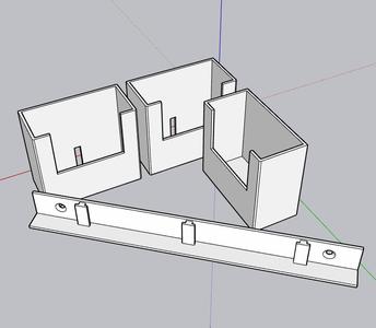 Holder for sachets of vanilla sugar, baking powder, yeast 3 x plus door holder