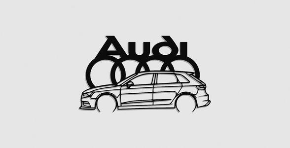 Audi A3 with text&logo