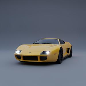 Inspired Yellow Sports Car