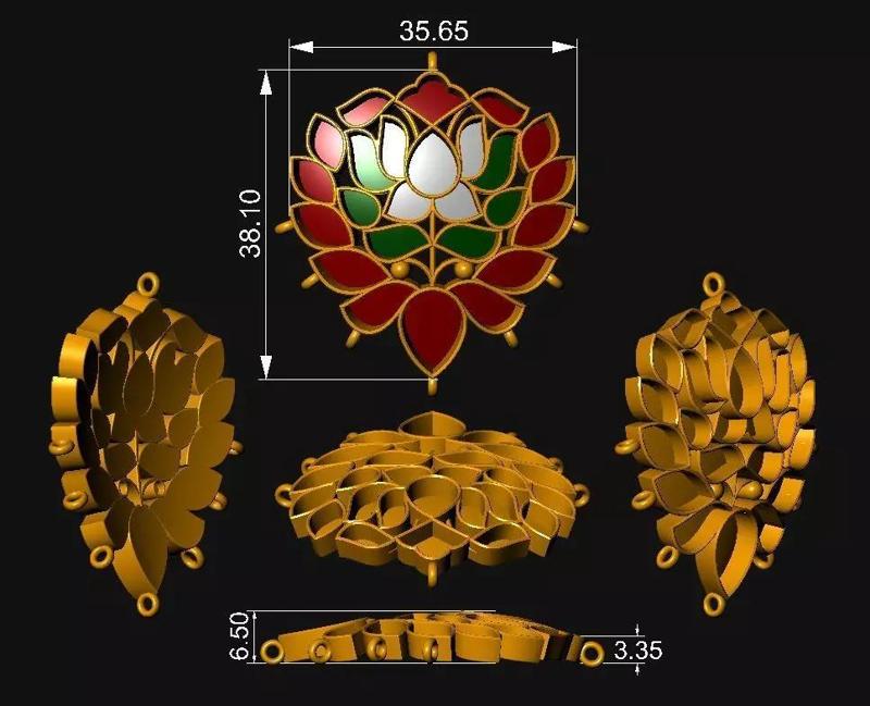 Kundan Earring - Jadau Tops Model No9