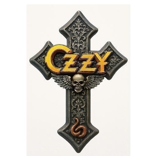 Ozzy Osbourne Key Ring + Cross