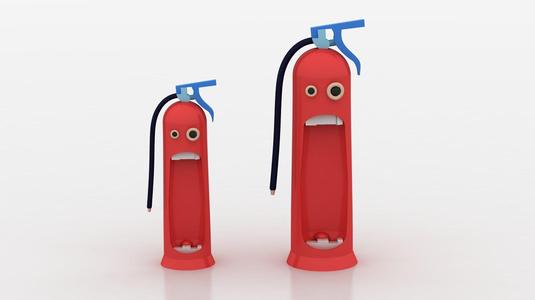 3D cartoon fire extinguisher 3d printable model