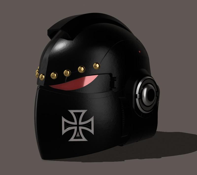 DF0016 Space marine Black Templar helmet