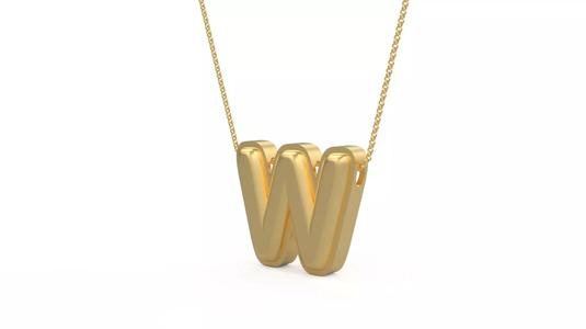 Model 1206 W Initial Letters Charm Balloon 20mm