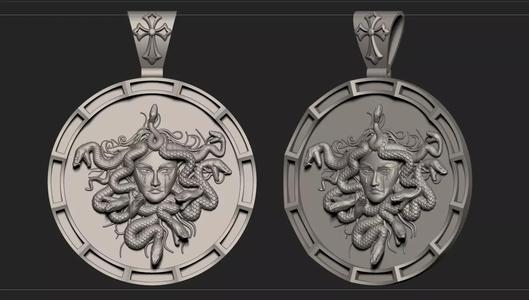Medusa Bas-Relief 3D