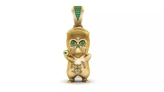 Skull Man Pendant  3D Printable Model
