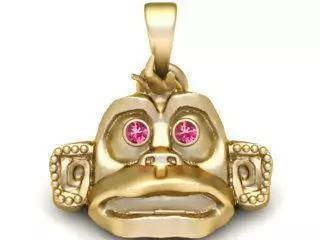 MONKEY ANIMAL PENDANT 3D PRINTABLE MODEL