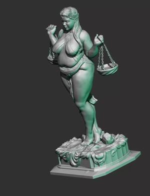 Libra goddess sculpture